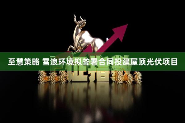 至慧策略 雪浪环境拟签署合同投建屋顶光伏项目