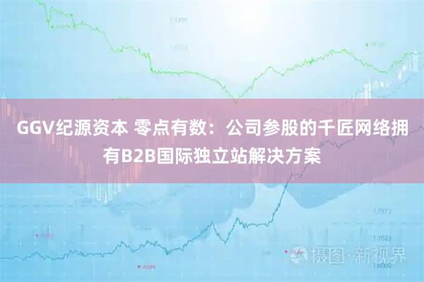 GGV纪源资本 零点有数：公司参股的千匠网络拥有B2B国际独立站解决方案