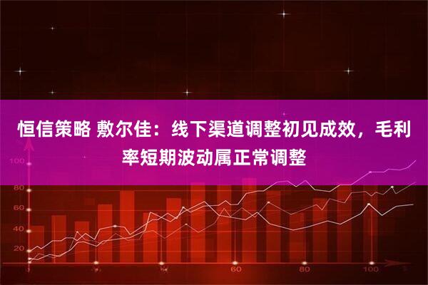 恒信策略 敷尔佳：线下渠道调整初见成效，毛利率短期波动属正常调整