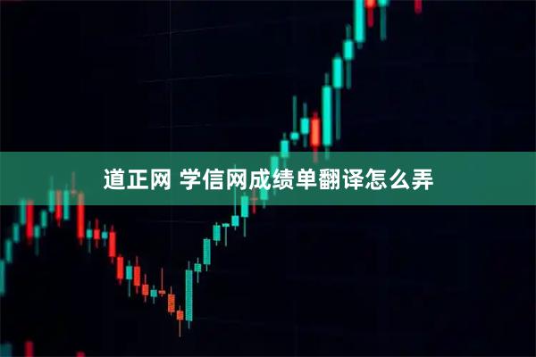 道正网 学信网成绩单翻译怎么弄